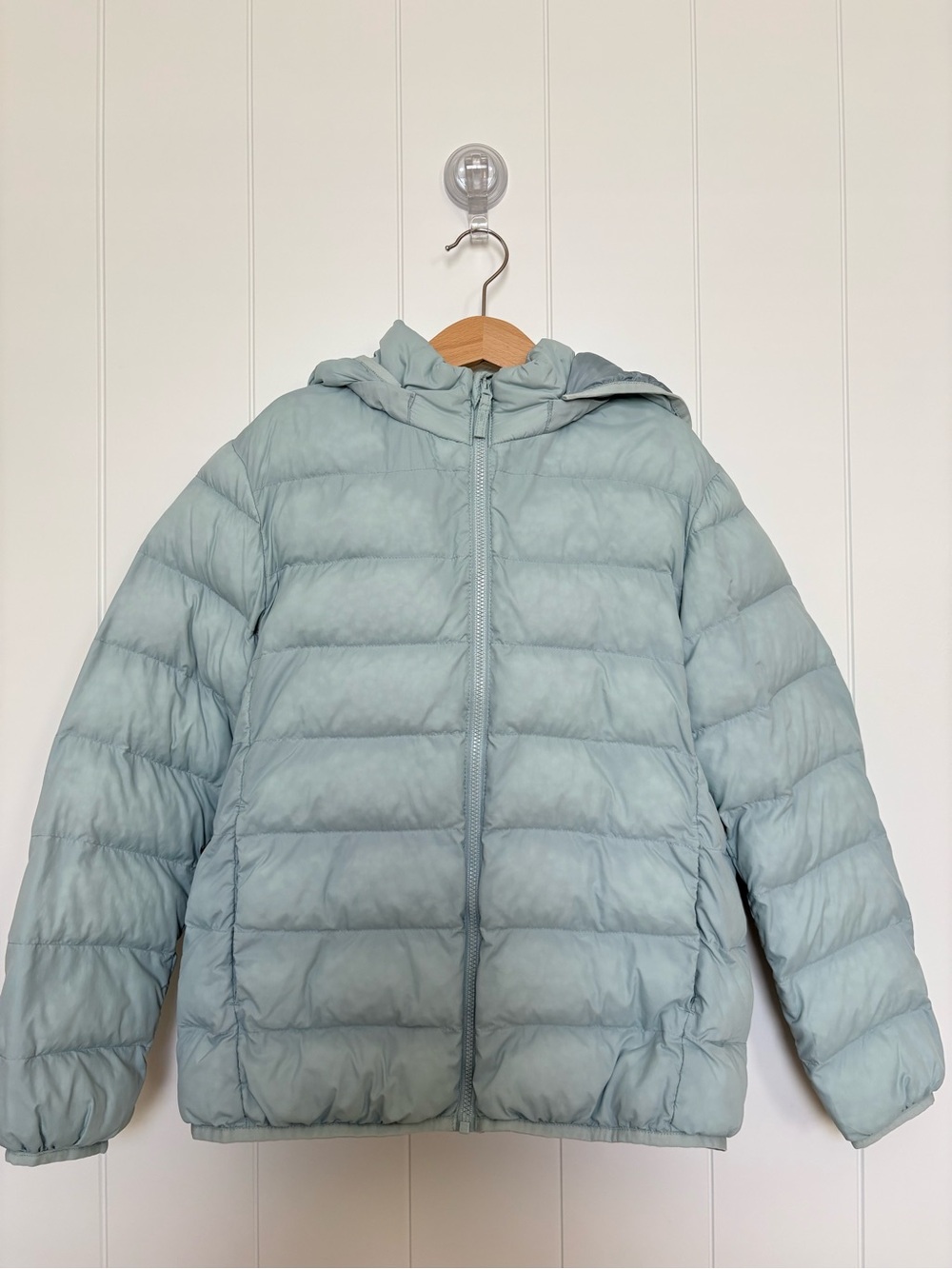 Uniqlo - Kids Light Blue Puffy Hooded Jacket